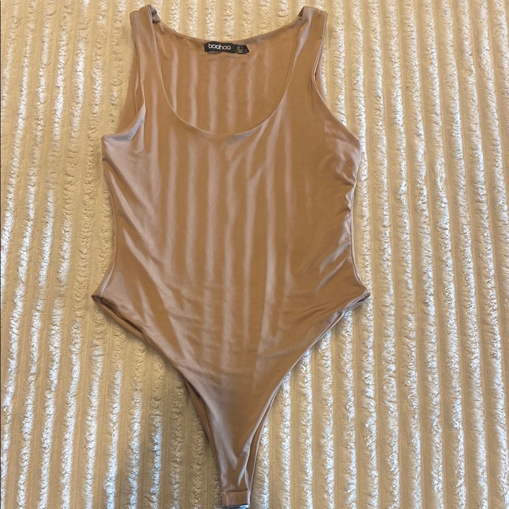Boohoo Tan Bodysuit